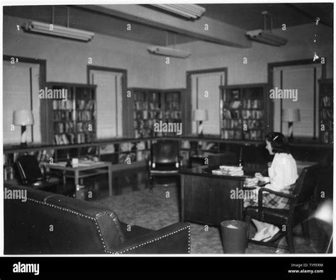 Photograph With Caption View Of Library In Permanent Recreation