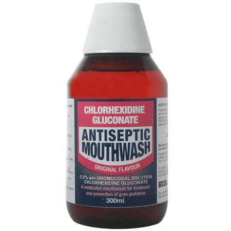 Chlorhexidine Mouthwash 300ml Mint And Original Chemist 4 U