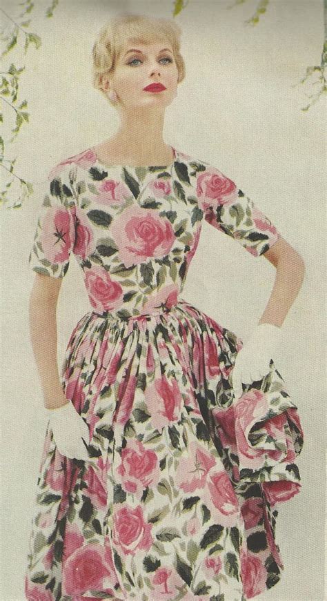 Spring 1958 Vintage Fashion Style Color Photo Print Ad Model Magazine