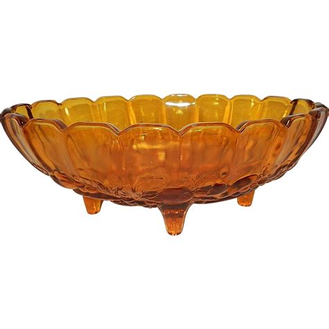 Vintage Indiana Glass Footed Fruit Bowl From Mygrandmotherhadone On