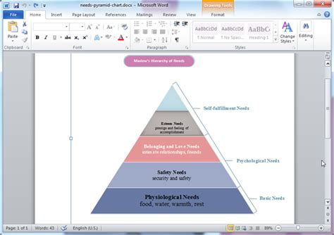 pyramid diagram templates  word