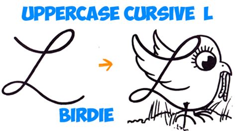 Steps of drawing a toucan. How to Draw Cartoon Bird with Worm from Uppercase Cursive ...