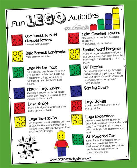 Free Lego Activities For Kids Printable Poster
