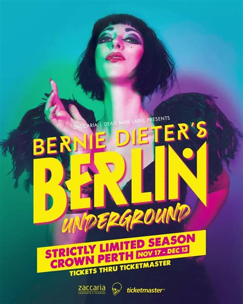Bernie Dieters Berlin Underground Tickets🢂 𝗧𝗜𝗖𝗞𝗘𝗧𝗦 𝗢𝗡 𝗦𝗔𝗟𝗘 𝗡𝗢𝗪ntinyccbdbupn