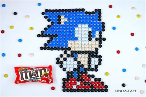 8 Bit Sonic Pixel Art Grid