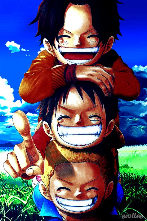 One piece anime monkey d. one piece luffy ace sabo | Anime one piece, Immagini, Sfondi