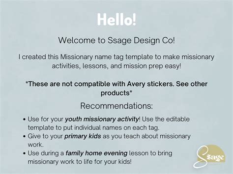 Spanish Missionary Tag Missionary Name Tag PDF LDS - Etsy