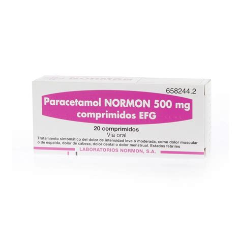 Paracetamol Normon Efg 500 Mg Alivia El Dolor Ocasional Leve