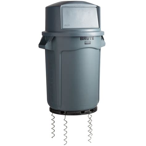 Rubbermaid Brute 32 Gallon Gray Round Trash Can With A Dome Top