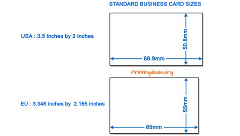 Standard business card sizes the size of a standard business card is 3.5 × 2 inches (88.9 × 50.8 mm). business card size | dafafad