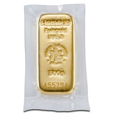 500 Gram Heraeus Gold Bar