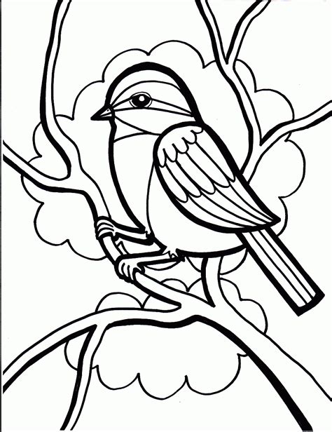 Printable Coloring Pages Of Beautiful Sparrow For Kids