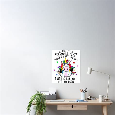 back the fuck up sprinkle tits today is not the day poster by moharakan redbubble