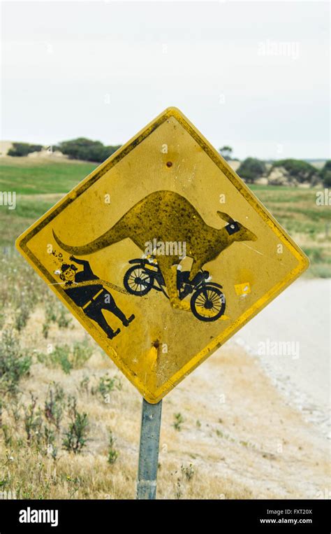 Funny Road Sign South Australia Stock Photo Alamy