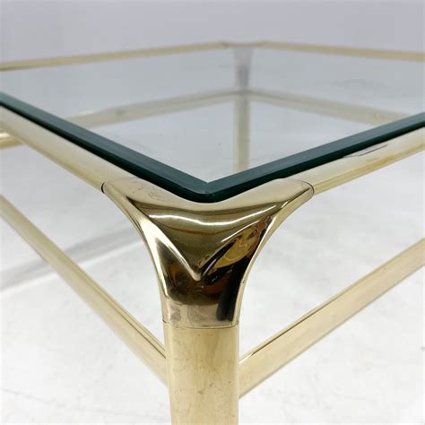 Mauro Lipparini Coffee Table Brass And Glass 1970s Italy Etsy