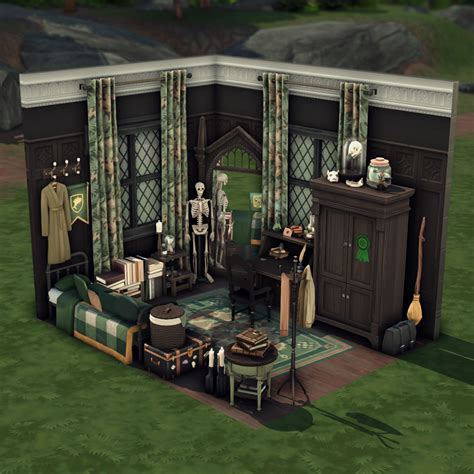 The Official Mod Hub — Slytherin Inspired Bedroom Made By Simsphony