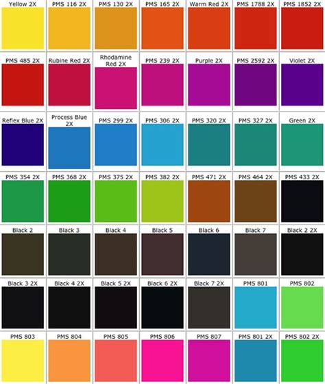 Understanding Pms Color Chart Free Sample Example And Format Templates