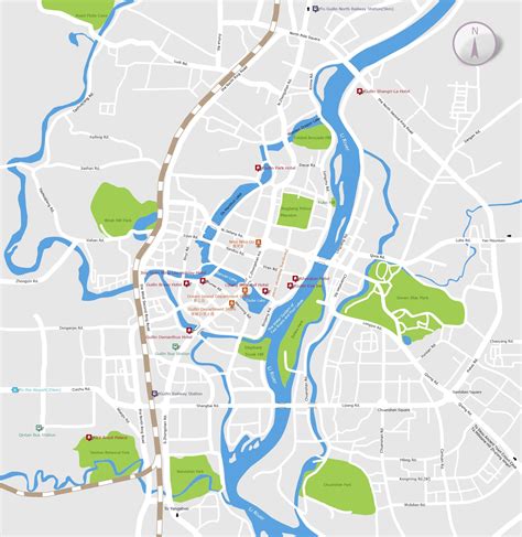 Stadtplan Von Guilin Detaillierte Gedruckte Karten Von Guilin China