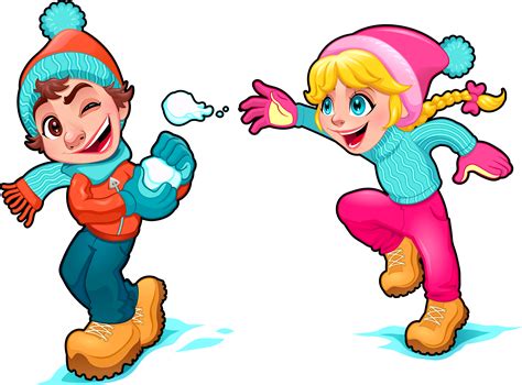 Snow Kids Clipart