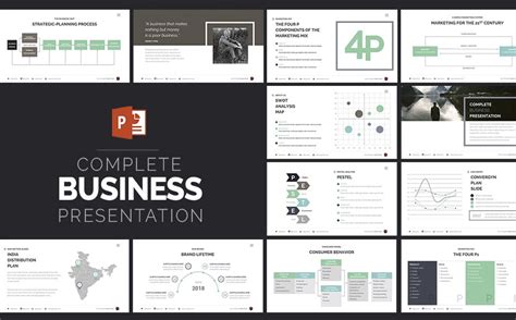 Complete Business Presentation Powerpoint Template 63510