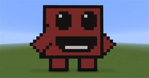Minecraft Pixel Art Super Meat Boy By Diablofr91 On Deviantart