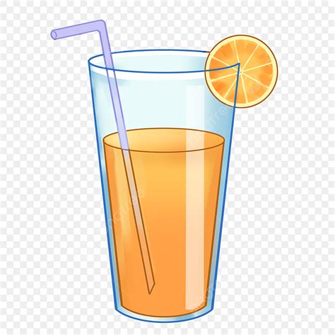 Cartoon Orange Juice White Transparent Orange Juice Cartoon Drink