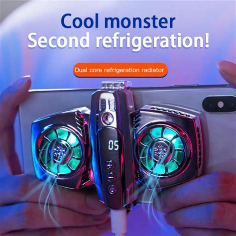 Phone Gamer Cooler Semiconductor Dual Cooling Fan Radiator Smartphone