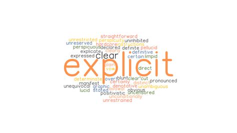 EXPLICIT: Synonyms and Related Words. What is Another Word for EXPLICIT ...