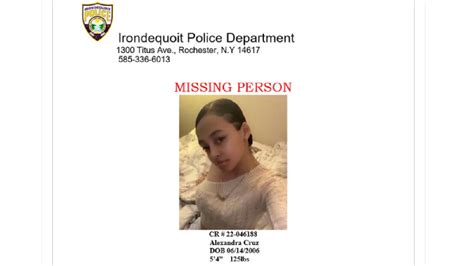 missing person alert 16 year old alexandra cruz