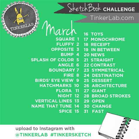 Tinkersketch Sketchbook Challenge Tinkerlab