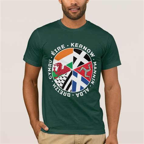 Celtic Nations Flags Mens T Shirt Wales Celt T Shirt Uk