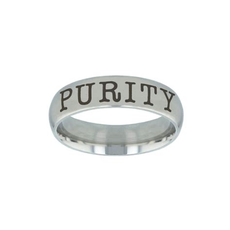 Narrow Silver Domed Purity Ring
