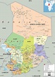 Political Map of Chad - Ezilon Maps