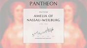 Amelia of Nassau-Weilburg Biography - Baroness Frederick of Stein ...