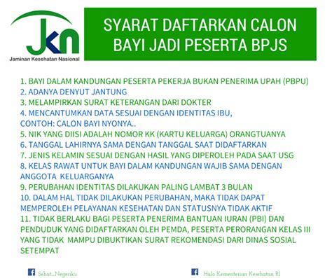 Syarat Daftarkan Calon Bayi Jadi Peserta Bpjs Infografis Kesehatan