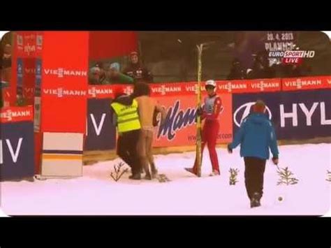 Naked In Ski Crazy Naked Streaker Piotr Y A Naked Man Youtube