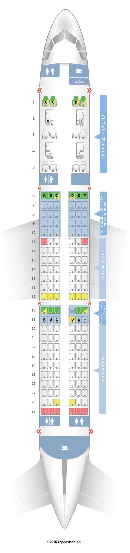JetBlue A320 Seating Chart