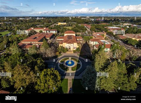 Aerial View Of Stanford University Campus Palo Alto California Usa