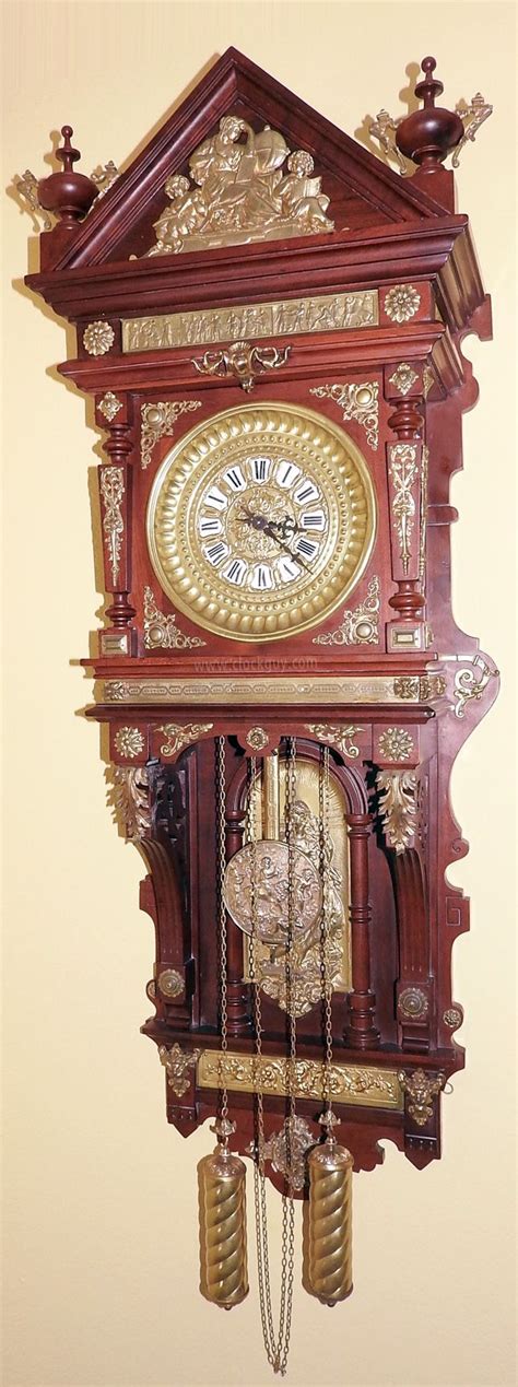 Ansonia “hanging Antique” C1904 In Mahogany ~ Antique Clocks Guy Antique Clocks Clock Antiques