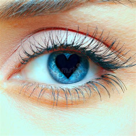 Heart In The Pupil Stock Photo Image Of Love Looking 37382182