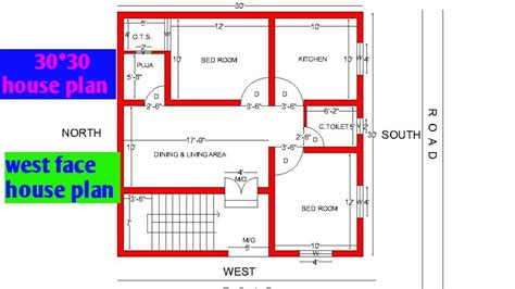 South Facing 30 X 30 House Plan Malaytng
