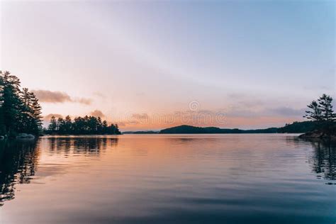 A Still Lake During Sunset Stock Image Image Of Still 143097087
