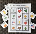 Months Of The Year Loop Cards - Printable Cards