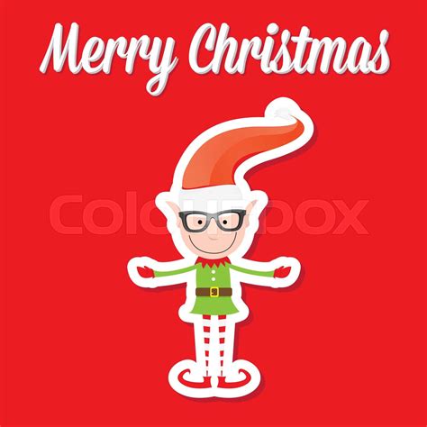 Illustration Of The Playful Santa Elves Stock Vector Colourbox