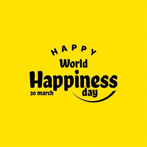 World Happiness Day Vector Template Design Illustration World Icons
