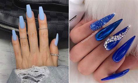 I love crystal nails products! 23 Chic Blue Nail Designs You Will Want to Try ASAP | StayGlam
