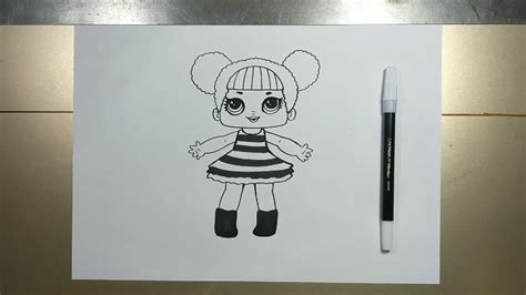 Coloring book for surprise doll lol is. How to draw QUEEN BEE LOL DOLL step by step - YouTube