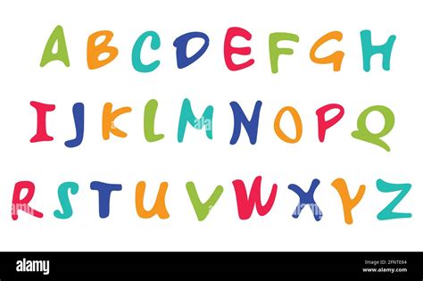 Colorful Letters Vector Alphabet Set On White Background Stock Vector