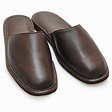 Pantofole uomo comode in pelle morbida Marrone, artigianali | Acciaio