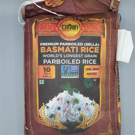 Crown Sella Basmati Rice 10 Lb Phoenicia Specialty Foods